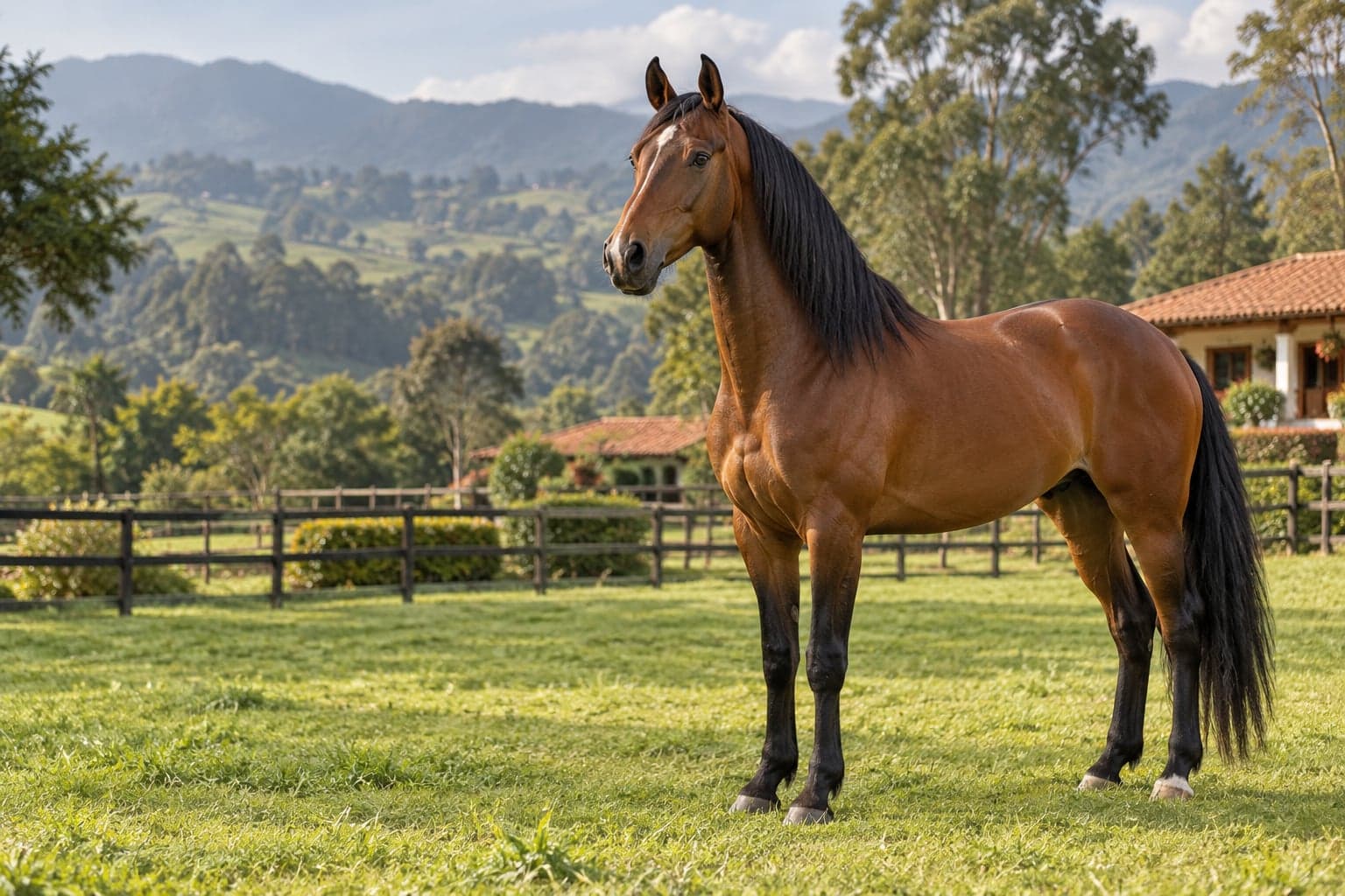 Caballo criollo colombiano en un potrero de los Andes (imagen ilustrativa)